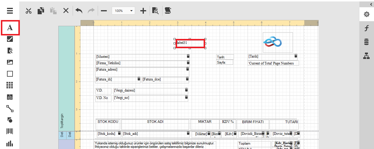 Tasarıma Başlık Ekleme